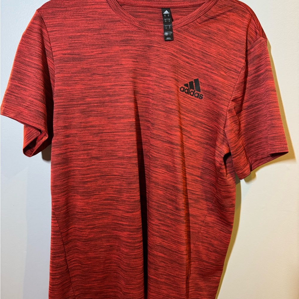 Adidas Men's Striped Red Tee